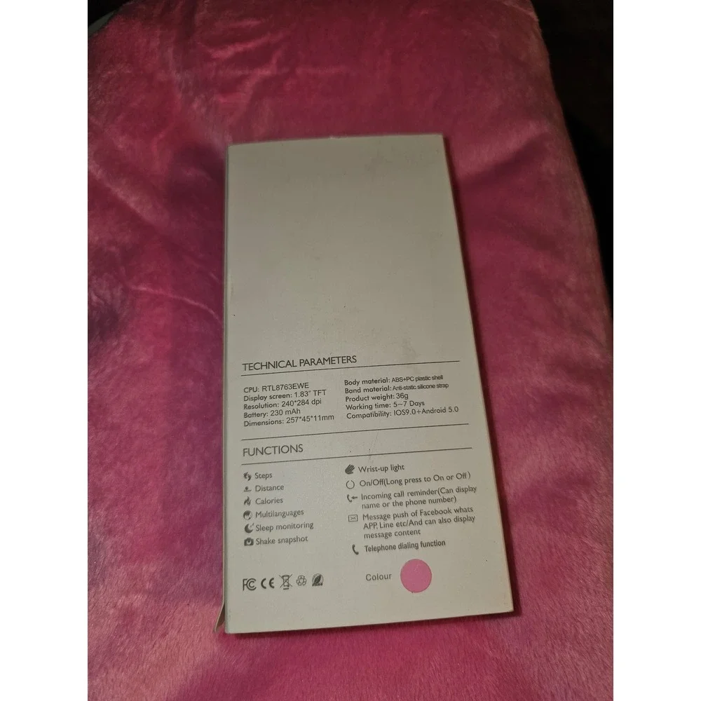 Pink Smartwatch Women Fitness Tracker 1.83